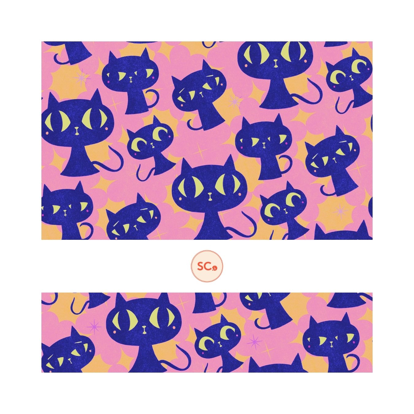 1-Main image Whimsical Midcentury Cats Pattern