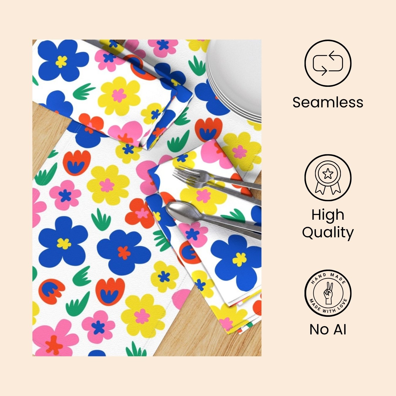 4-Infographics Bright Floral Pattern | Transparent Background - Image 4